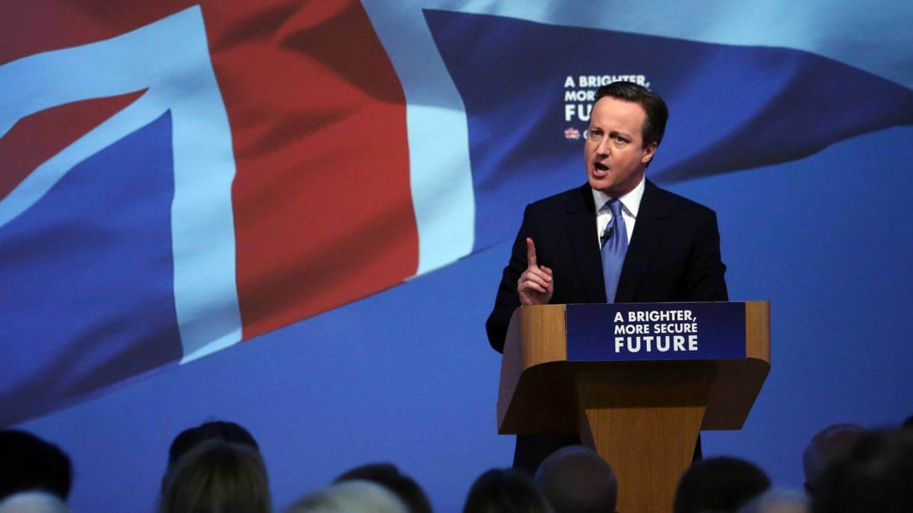 Conservatives win majority, pound strengthens