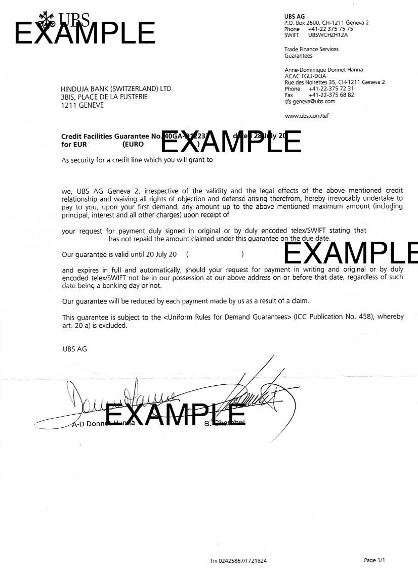 EXAMPLE-Bank Guarantee Bank Guarantee Bank Guarantee EXAMPLE-Bank Guarantee