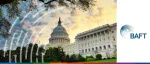 Sunset view of the United States Capitol Building in Washington, D.C., with a dramatic cloudy sky for the 2025 International Trade and Payments Conference organized by BAFT.