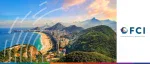 Panoramic aerial view of Rio de Janeiro featuring Copacabana Beach and the Sugarloaf Mountain landscape for the FCI 57th Annual Meeting.