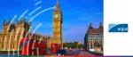 Daytime view of red double-decker buses on a London street with the Palace of Westminster and Big Ben in the background for the Argus Biofuels Europe Conference & Exhibition 2024.