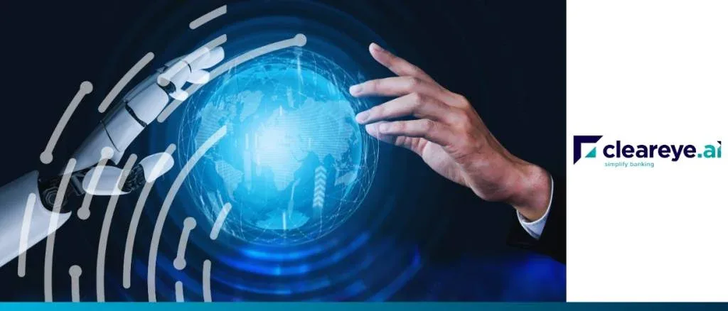 Cleareye.ai and Microsoft Azure collaboration graphic for hybrid AI solutions in trade finance operations and compliance.