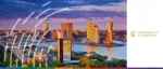 Sunset aerial view of the Rotterdam skyline featuring the Erasmus Bridge and the Nieuwe Maas river for the Commodity Thursdays events in 2024.