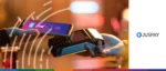 Contactless digital payment transaction using a smartphone and card reader.