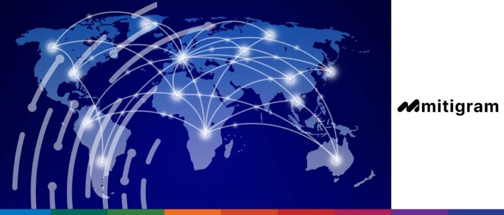 Global digital trade finance network with interconnected markets.