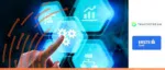 A digital interface of glowing hexagonal icons with gear and data symbols, featuring the Traydstream and Erste Bank logos to represent automated trade finance solutions.