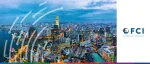 FCI logo beside a twilight aerial view of the Ho Chi Minh City skyline featuring Bitexco Financial Tower.