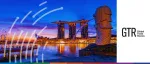 GTR Asia event banner featuring iconic Singapore landmarks at twilight, including the Merlion and Marina Bay skyline.