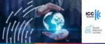 Digital globe concept for ICC Austria Trade Finance Week featuring Trade Finance Global branding.