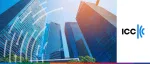 ICC logo next to a low-angle view of modern blue glass skyscrapers and bright sunlight, representing the 2021 Banking Commission Annual Meeting.