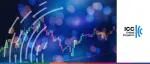 ICC Digital Trade Conference banner featuring an abstract financial data visualization and corporate branding.