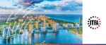 Daytime aerial view of the Miami coastal skyline and tropical inland waterways for the ITFA Americas 28th Annual Conference.