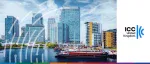 Daytime view of the Canary Wharf financial district skyline and West India Quay in London, for the ICC United Kingdom event on Optimising Supply Chain Finance.