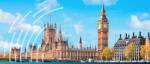 The Houses of Parliament and Big Ben in London under a bright blue sky, as Parliament debates a bill to double the UK Export Finance (UKEF) budget