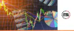 A professional studio interview set during the Sibos conference, featuring an ITFA representative and Trade Finance Global discussing trade digital trends, the impact of credit insurance, and institutional funding on bank business models.