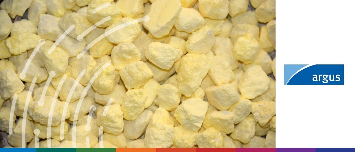 Close-up of sulphur crystals used in industrial processes.