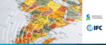 Africa map highlighting trade finance regions with Standard Chartered and IFC logos.