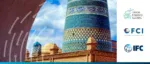 Graphic for the FCI, IFC, and Central Bank of Uzbekistan conference on receivables and payables finance in Tashkent.