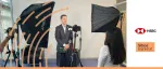 HSBC video interview at Sibos Frankfurt on supply chain resilience and efficiency, featuring a professional being filmed in a studio setting.