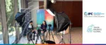 A video production set featuring Nathalie Louat of the IFC being interviewed by Trade Finance Global about the "Banking on Women Who Trade Across Borders" initiative.