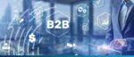 A digital illustration featuring two overlapping gear icons with business symbols inside, representing the complexities and essential role of B2B trade finance in global commerce.
