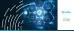 Tinubu and Trade Finance Global webinar banner featuring cyber security icons, digital transformation in trade finance, and secure credit insurance technology.